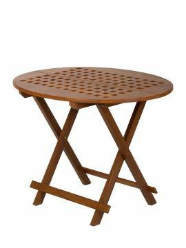 Klaptafel ovaal, blokrooster,