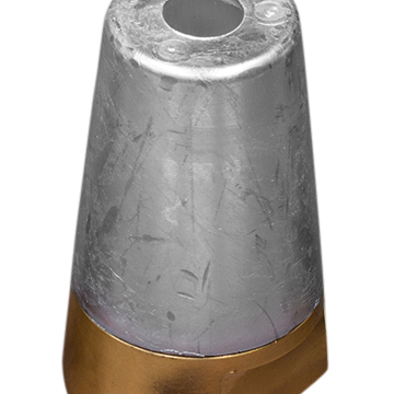 Zinc Radice conical prop nut (complete with Brass plug) shaft Ø 40mm