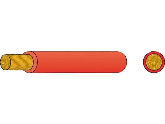 Accukabel geïsoleerd 35mm² rood