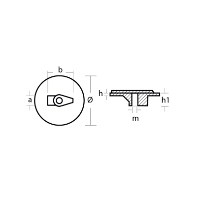 Zinc Yamaha  High Performance Trim Tab Anode 60-225HP