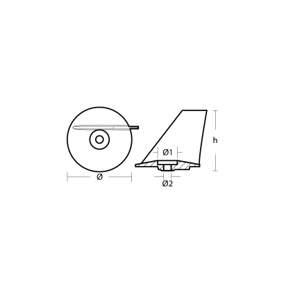 Zinc Nissan Tohatsu Skeg for Mega 25-50 HP