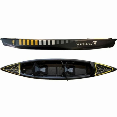 Opblaasbare kajak BRAZOS 2, zwart, 2 pers. 420x85cm, complete set