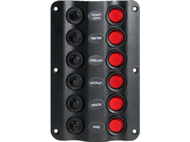 Riloer 3/4/5/6/8 Gang Combinatie Schakelpaneel, 12V/24V Gemodificeerde