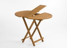 Klaptafel 80cmø, ongeolied, incl. tussenstuk