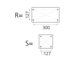 Stoelpoot handbed. 300-400, voet Ø228, poot Ø87
