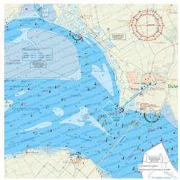 Kaartkussen Zierikzee Blauw Hoes
