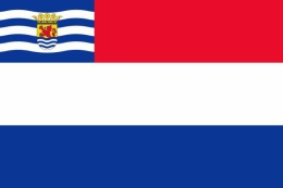 Nederlandse vlag met inzet Zeeuwse vlag 50x75cm