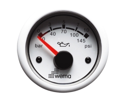 OLIEDRUK METER WIT 25PSI