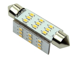 Ledlamp led27 festoon 10-30V 42mm 2700k