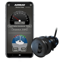 DST820 5Hz 0° kunststof Smart triducer, voorzien van Bluetooth, Trim & Heelsensor. ThruHull, low pro