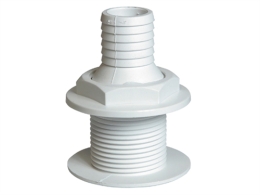 Huiddoorvoer 3/4" draad, 18mm slang wit, verpakking 5 - prijs per stuk