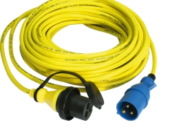 Walstroomkabel 15M 16A +led, in tas