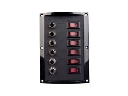 Schakelpaneel met circuitbreaker zwart