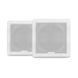 Fusion® FM serie nautische luidsprekers, 6,5" 120-watt vierkante witte nautische luidspreker met ver