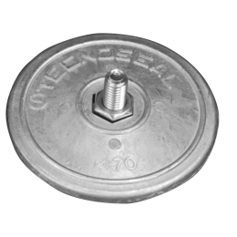 Rudder pair anodes Ø70mm with hardware