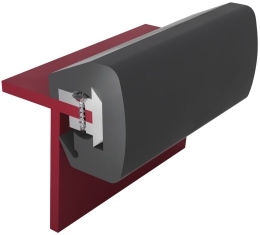 Mtr. stootlijst STE48 zwart (min. lengte 30 meter)
