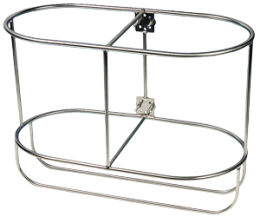 RVS Fenderhouders  recht model voor 2 Stootwillen  A=475mm  B=320mm  C=240mm ( Majoni 4 ) ( Ø25mm be