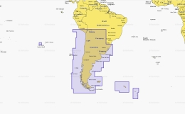 Kaart Large Nav+ 05 Chile, Argentina & Easter Isl. MSD - 010-C1365-30