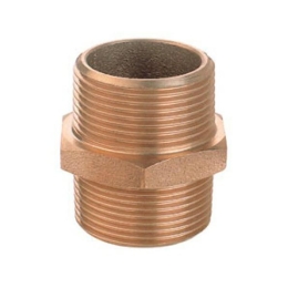 Hollex Dubbele nippel brons 3/4"