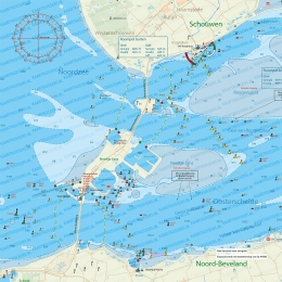 Kaartkussen Oosterschelde Grijs Hoes