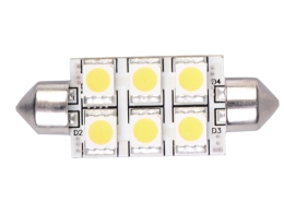 S-LED 6 FESTOON 10-30V 42MM