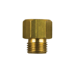 Brass Caterpillar brass plug th. 1/4'' GAS CONICO  for pencil anode
