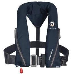 Reddingsvest Crewfit 165N Sport auto met harnas navy blauw