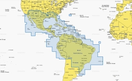 Kaart Large Nav+ 04 Mexico, Caribbean to Brazil MSD - 010-C1364-30