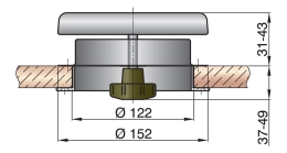 Paddestoelventilator type ATHOS1 RVS316